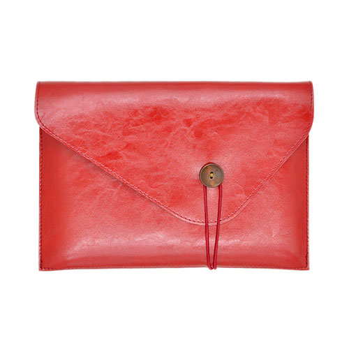 Sleeve Velvet Bag Leather Case Pocket L23 for Apple MacBook Air 13 inch (2020) Red