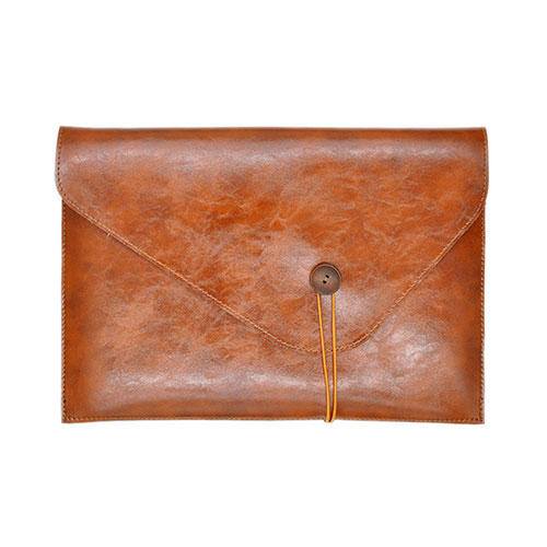 Sleeve Velvet Bag Leather Case Pocket L23 for Apple MacBook Air 13 inch Brown