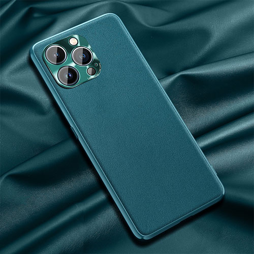 Soft Luxury Leather Snap On Case Cover A01 for Apple iPhone 16 Pro Green