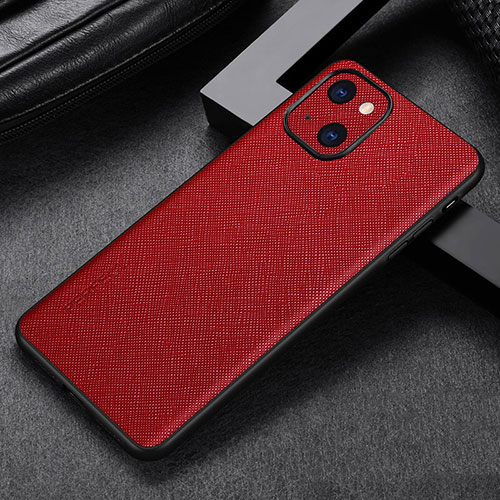 Soft Luxury Leather Snap On Case Cover A04 for Apple iPhone 13 Mini Red