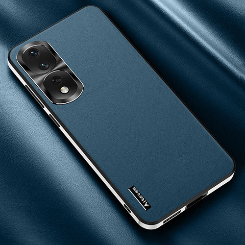 Soft Luxury Leather Snap On Case Cover AT2 for Huawei Honor 90 Pro 5G Blue