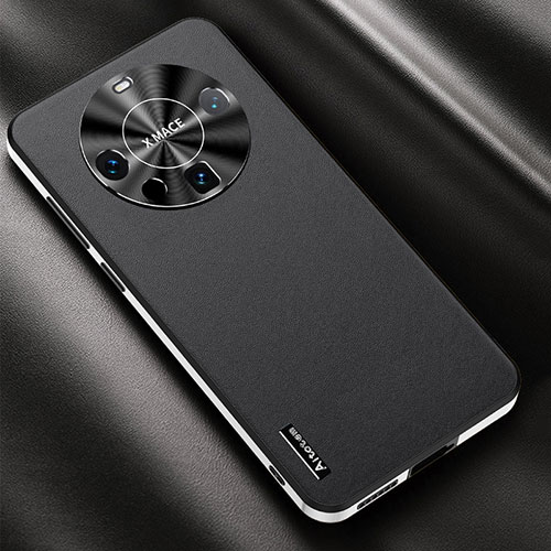 Soft Luxury Leather Snap On Case Cover AT2 for Huawei Mate 60 Black