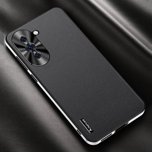 Soft Luxury Leather Snap On Case Cover AT2 for Huawei Nova 10 Black