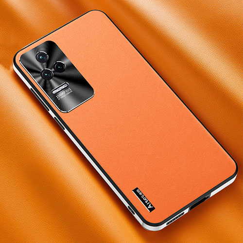 Soft Luxury Leather Snap On Case Cover AT2 for Xiaomi Redmi K50 5G Orange