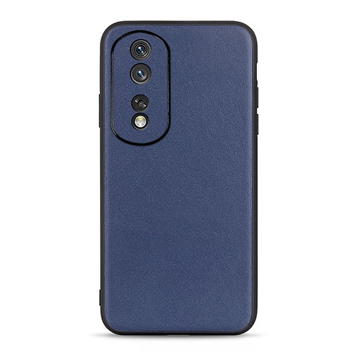 Soft Luxury Leather Snap On Case Cover B01H for Huawei Honor 80 Pro 5G Blue