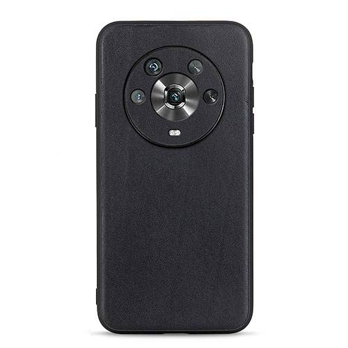 Soft Luxury Leather Snap On Case Cover B01H for Huawei Honor Magic4 5G Black