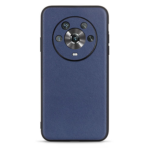 Soft Luxury Leather Snap On Case Cover B01H for Huawei Honor Magic4 5G Blue