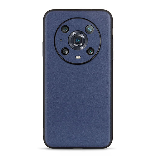 Soft Luxury Leather Snap On Case Cover B01H for Huawei Honor Magic4 Pro 5G Blue