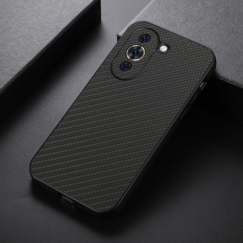 Soft Luxury Leather Snap On Case Cover B01H for Huawei Nova 10 Black