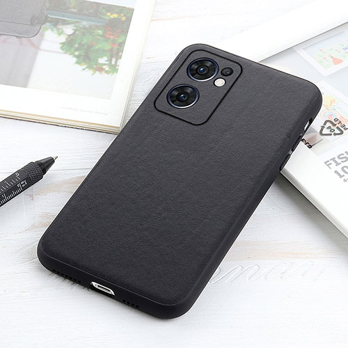 Soft Luxury Leather Snap On Case Cover B01H for OnePlus Nord CE 2 5G Black