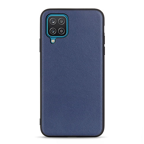 Soft Luxury Leather Snap On Case Cover B01H for Samsung Galaxy A12 5G Blue