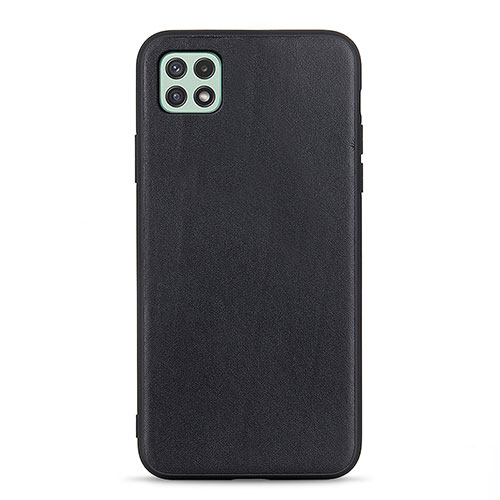 Soft Luxury Leather Snap On Case Cover B01H for Samsung Galaxy A22s 5G Black