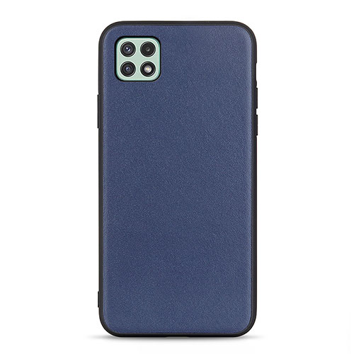 Soft Luxury Leather Snap On Case Cover B01H for Samsung Galaxy A22s 5G Blue