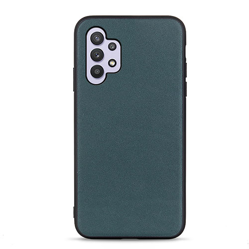 Soft Luxury Leather Snap On Case Cover B01H for Samsung Galaxy A32 4G Green