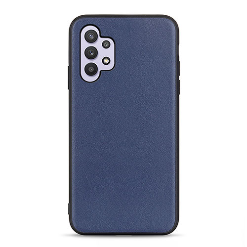 Soft Luxury Leather Snap On Case Cover B01H for Samsung Galaxy A32 5G Blue