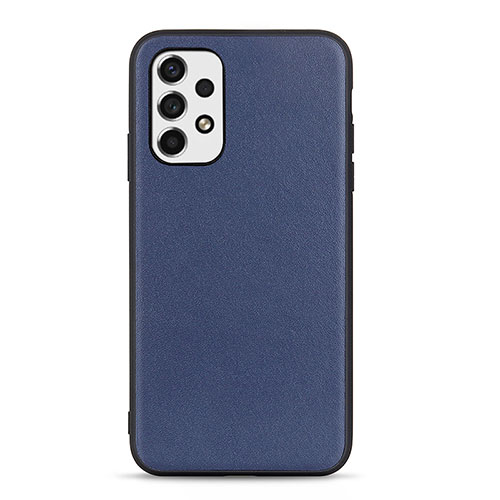 Soft Luxury Leather Snap On Case Cover B01H for Samsung Galaxy A53 5G Blue