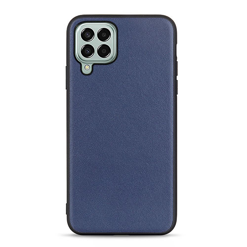 Soft Luxury Leather Snap On Case Cover B01H for Samsung Galaxy M33 5G Blue