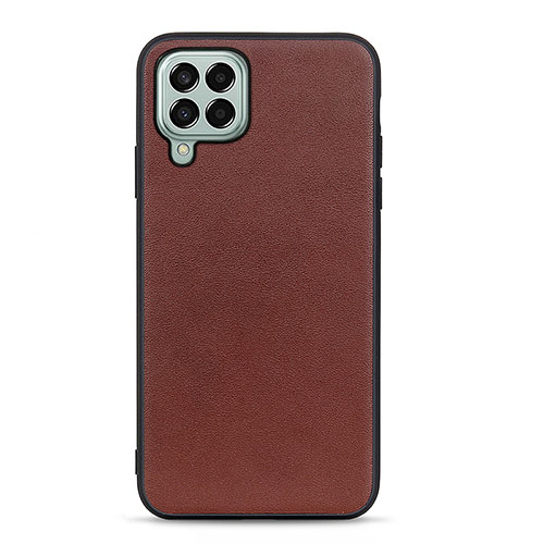 Soft Luxury Leather Snap On Case Cover B01H for Samsung Galaxy M33 5G Brown