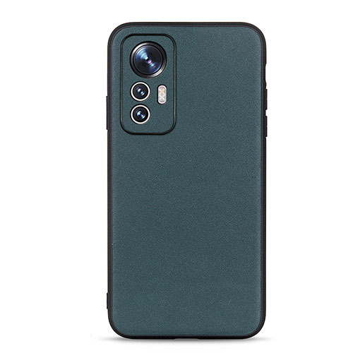 Soft Luxury Leather Snap On Case Cover B01H for Xiaomi Mi 12 5G Green