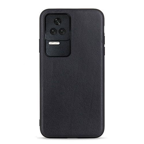 Soft Luxury Leather Snap On Case Cover B01H for Xiaomi Redmi K50 5G Black