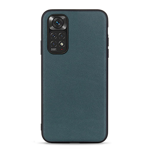 Soft Luxury Leather Snap On Case Cover B01H for Xiaomi Redmi Note 11 4G (2022) Green