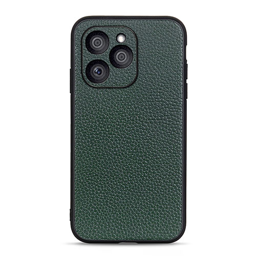 Soft Luxury Leather Snap On Case Cover B02H for Huawei Honor 60 SE 5G Green