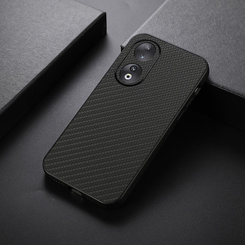 Soft Luxury Leather Snap On Case Cover B02H for Huawei Honor 90 5G Black