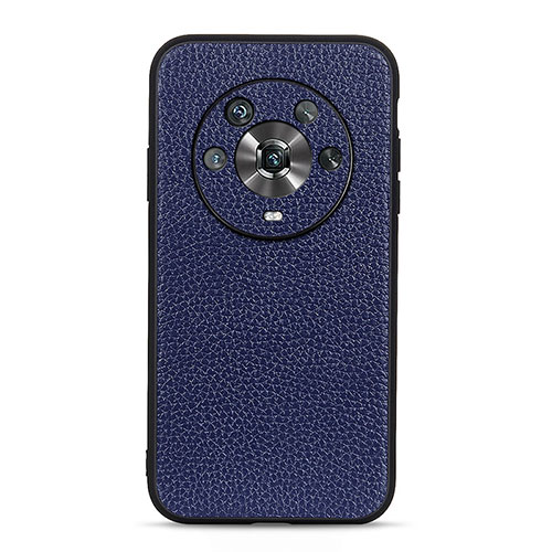 Soft Luxury Leather Snap On Case Cover B02H for Huawei Honor Magic4 5G Blue