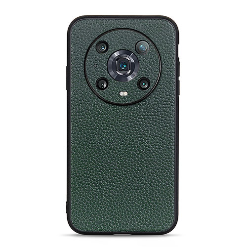 Soft Luxury Leather Snap On Case Cover B02H for Huawei Honor Magic4 Pro 5G Green