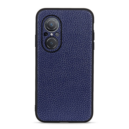 Soft Luxury Leather Snap On Case Cover B02H for Huawei Nova 9 SE Blue