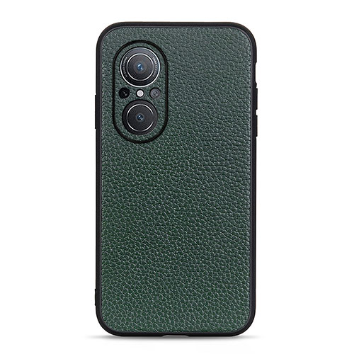 Soft Luxury Leather Snap On Case Cover B02H for Huawei Nova 9 SE Green