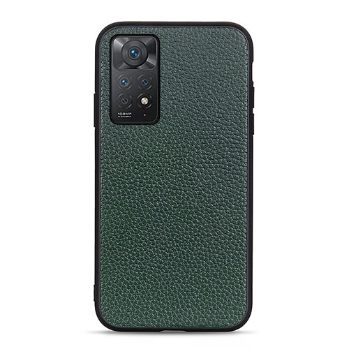 Soft Luxury Leather Snap On Case Cover B02H for Xiaomi Redmi Note 12 Pro 4G Green