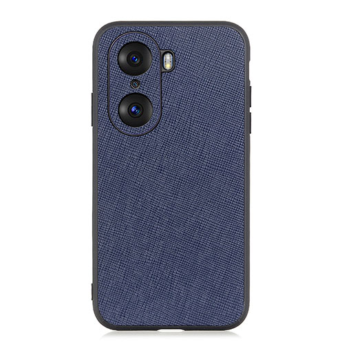 Soft Luxury Leather Snap On Case Cover B03H for Huawei Honor 60 Pro 5G Blue