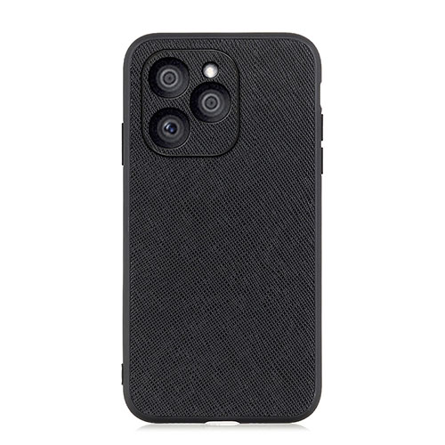 Soft Luxury Leather Snap On Case Cover B03H for Huawei Honor 60 SE 5G Black