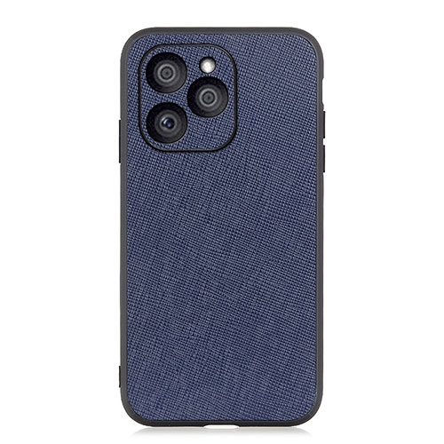 Soft Luxury Leather Snap On Case Cover B03H for Huawei Honor 60 SE 5G Blue