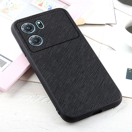 Soft Luxury Leather Snap On Case Cover B03H for Oppo K10 5G Black