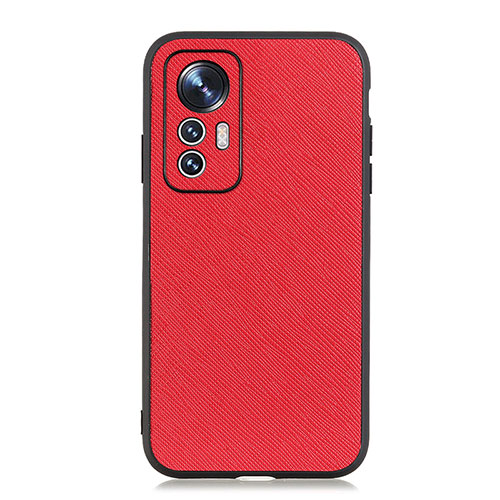 Soft Luxury Leather Snap On Case Cover B03H for Xiaomi Mi 12 5G Red