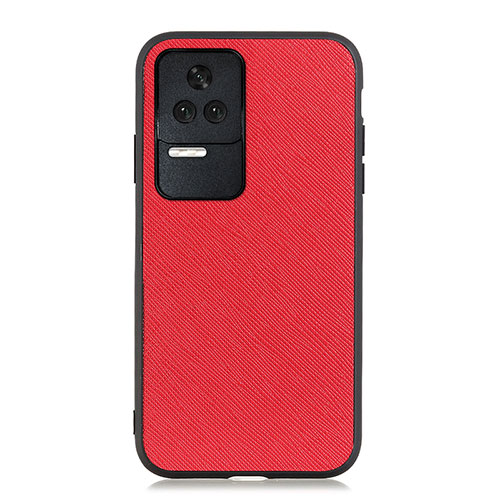 Soft Luxury Leather Snap On Case Cover B03H for Xiaomi Poco F4 5G Red