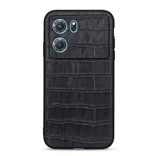 Soft Luxury Leather Snap On Case Cover B04H for Oppo K10 5G Black