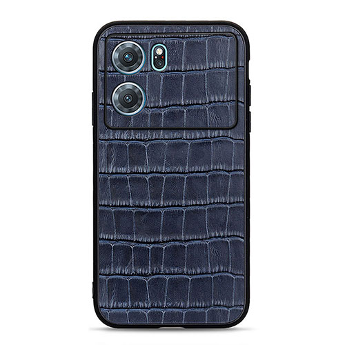 Soft Luxury Leather Snap On Case Cover B04H for Oppo K10 5G Blue