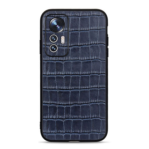 Soft Luxury Leather Snap On Case Cover B04H for Xiaomi Mi 12 Lite 5G Blue