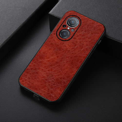 Soft Luxury Leather Snap On Case Cover B05H for Huawei Honor 50 SE 5G Brown