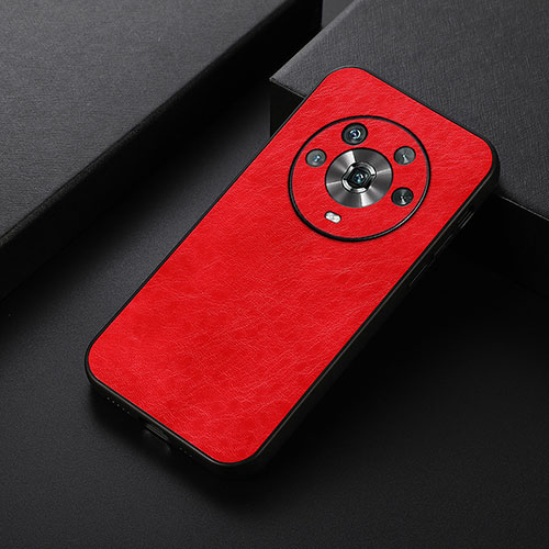 Soft Luxury Leather Snap On Case Cover B05H for Huawei Honor Magic4 5G Red