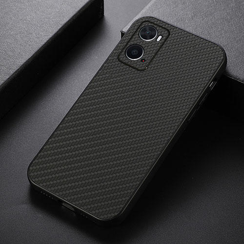 Soft Luxury Leather Snap On Case Cover B05H for Oppo A36 Black