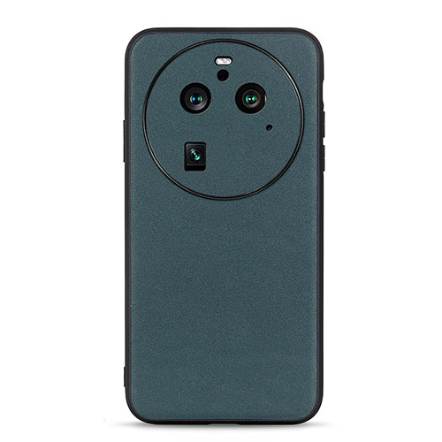 Soft Luxury Leather Snap On Case Cover B05H for Oppo Find X6 5G Green