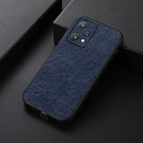 Soft Luxury Leather Snap On Case Cover B05H for Realme V25 5G Blue