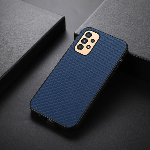 Soft Luxury Leather Snap On Case Cover B05H for Samsung Galaxy A13 4G Blue