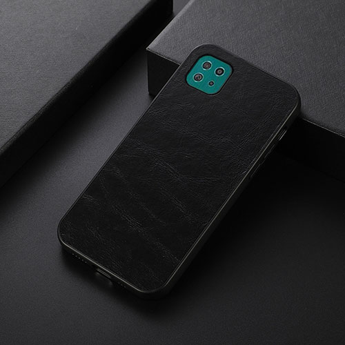 Soft Luxury Leather Snap On Case Cover B05H for Samsung Galaxy A22 5G Black