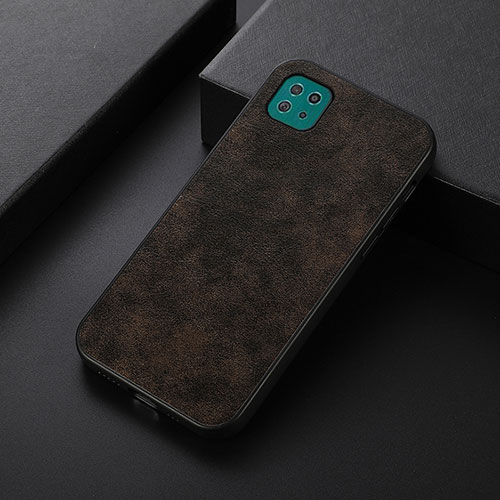 Soft Luxury Leather Snap On Case Cover B05H for Samsung Galaxy A22 5G Brown