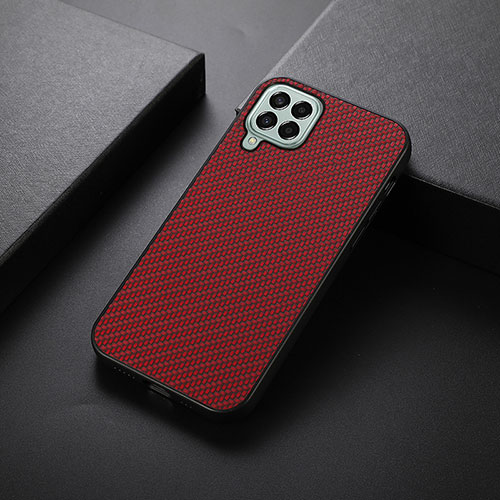 Soft Luxury Leather Snap On Case Cover B05H for Samsung Galaxy M33 5G Red